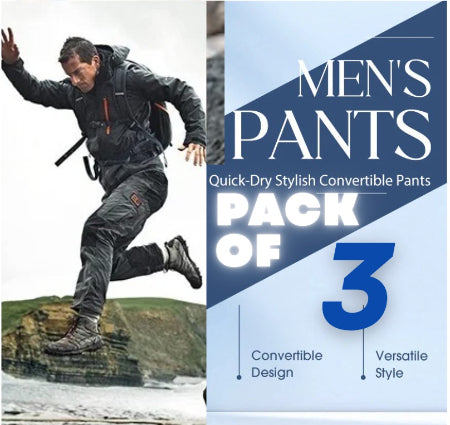 2-in-1 Utility| Hiking Active Pants - Pack of 3
