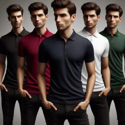 StarLoom™ Men's Cotton Matrix Polo T-shirts -Pack of 3 - Select13